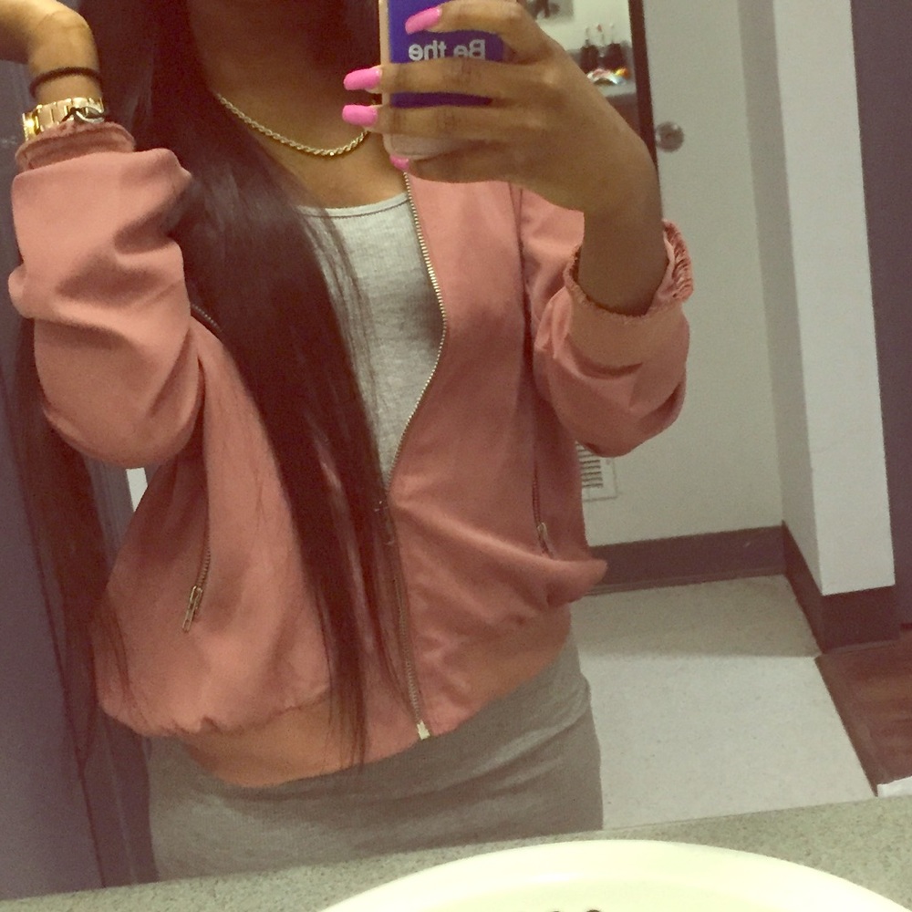 Dust pink pregnant jacket